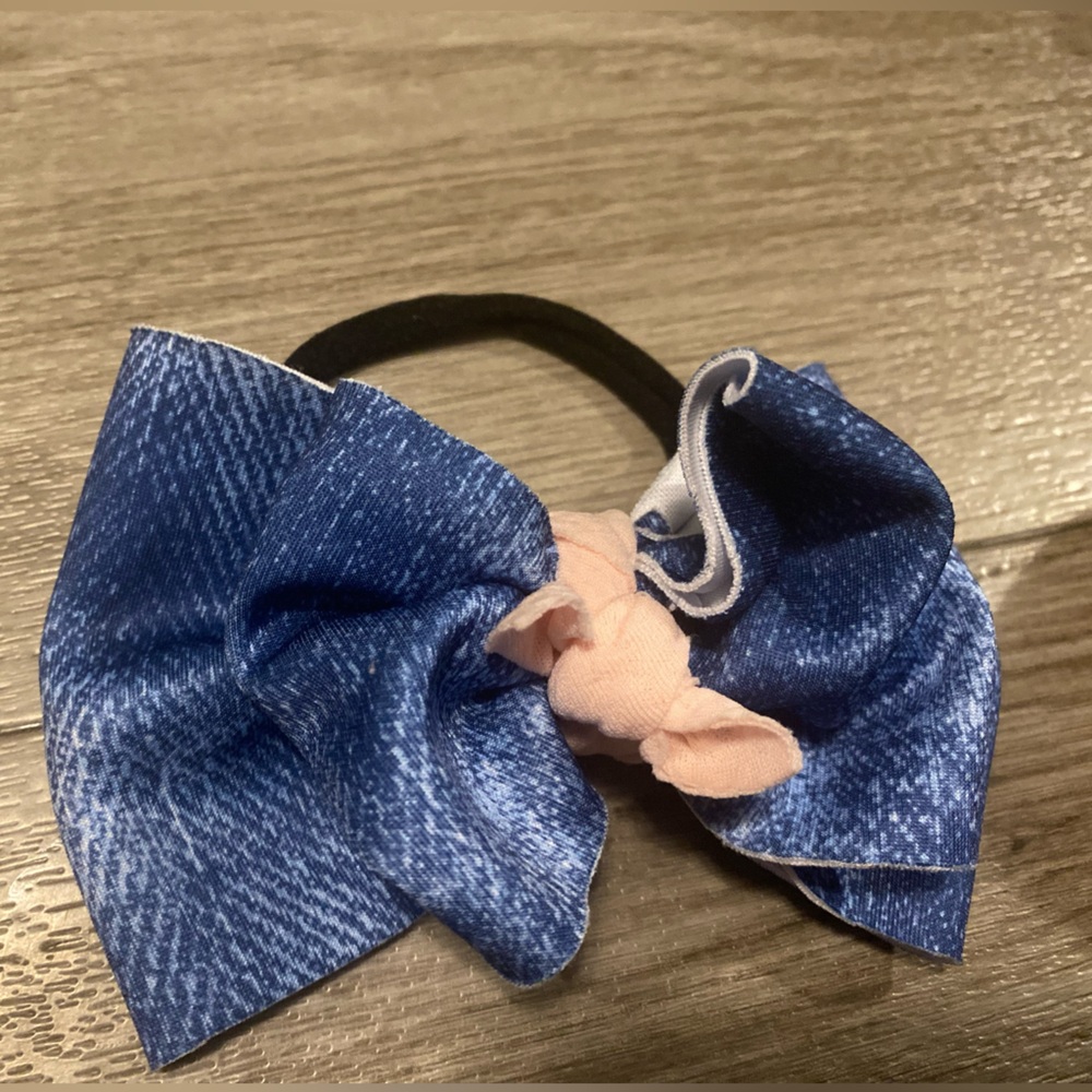 Blue and Pink Hair Scrunchie